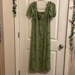 hesperus green dress Prosperina Tate Scallop Mini Shift Dress In Grass Green main image 1